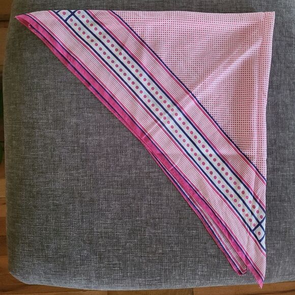 Vintage 60s Handstitched Sheer Bandana Hankerchief - Picture 6 of 7